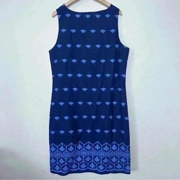 George Embroidered Floral Sleeveless Dress Size 12 UK Size 8 US Blue - Picture 8 of 8